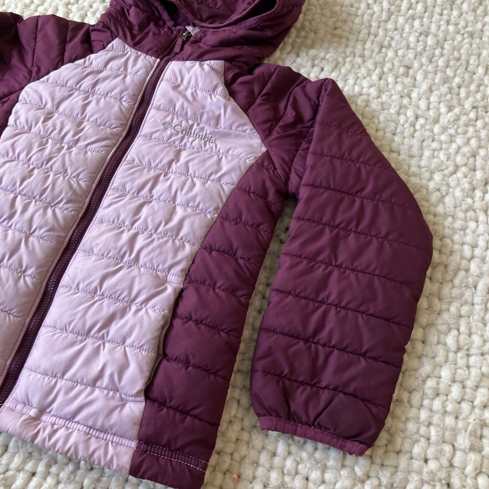 Columbia Jacket Youth Girls XS 6/6X Pink‎ Hooded Puffer Outdoor - Picture 5 of 12
